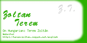 zoltan terem business card