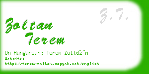 zoltan terem business card
